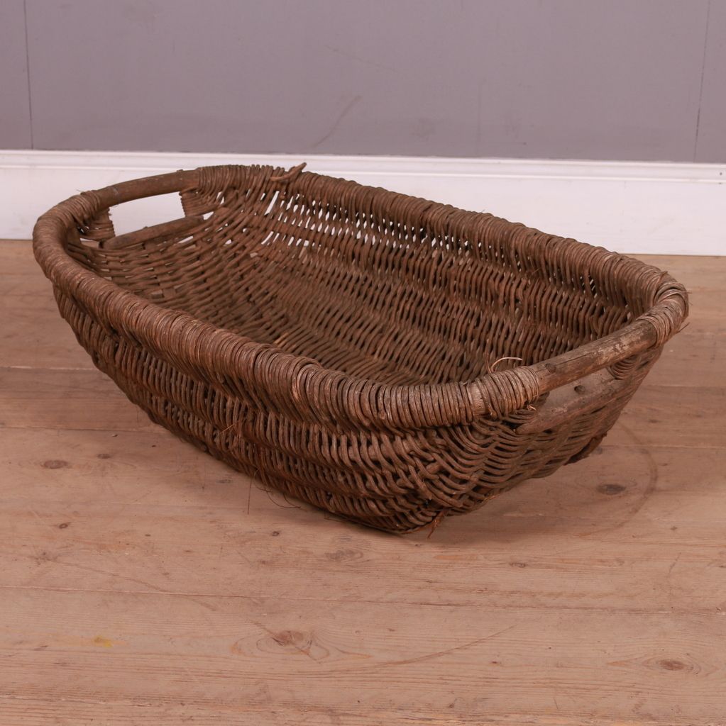 French Grape Basket, 1800s, Antique