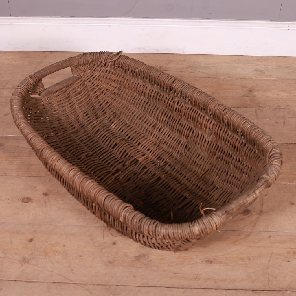 French Grape Basket, 1800s, Antique photo furniture