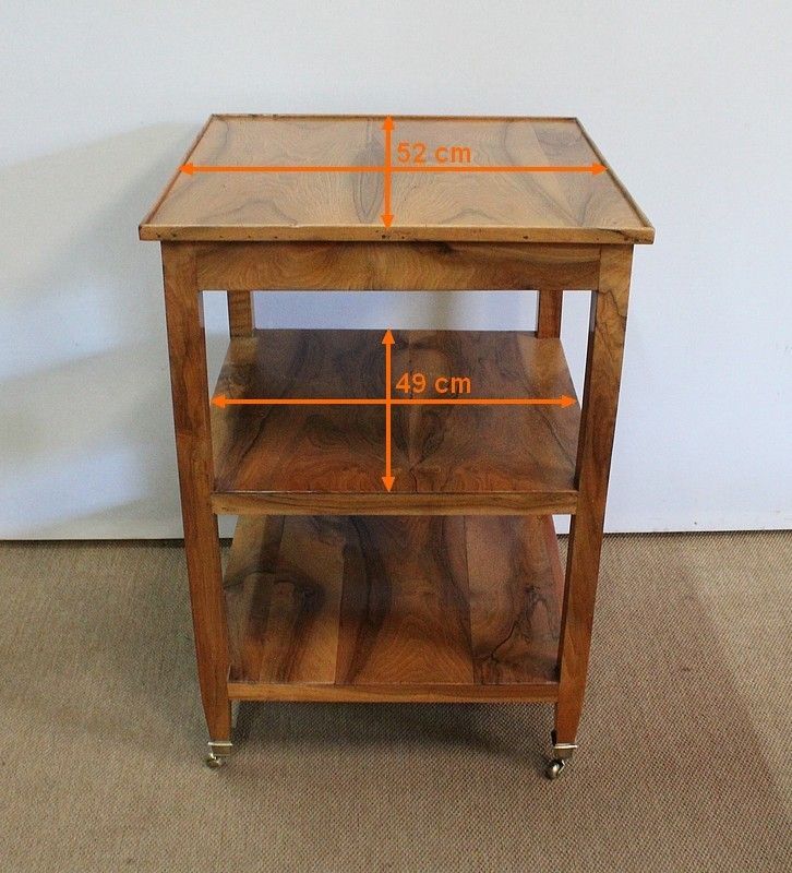 photo buy Rolling Trolley In Blond Walnut, 1st Part Of The 19th Century
