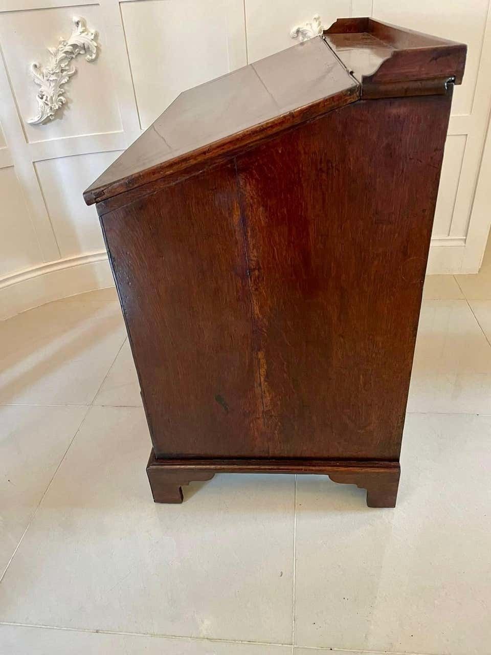 Unusual Antique George Lii Mahogany And Oak Desk photo 2215.0