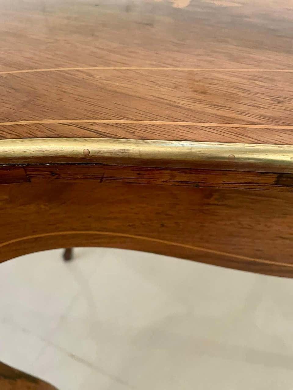photo for sale Quality Antique Louis XV French Marquetry Inlaid Center Table