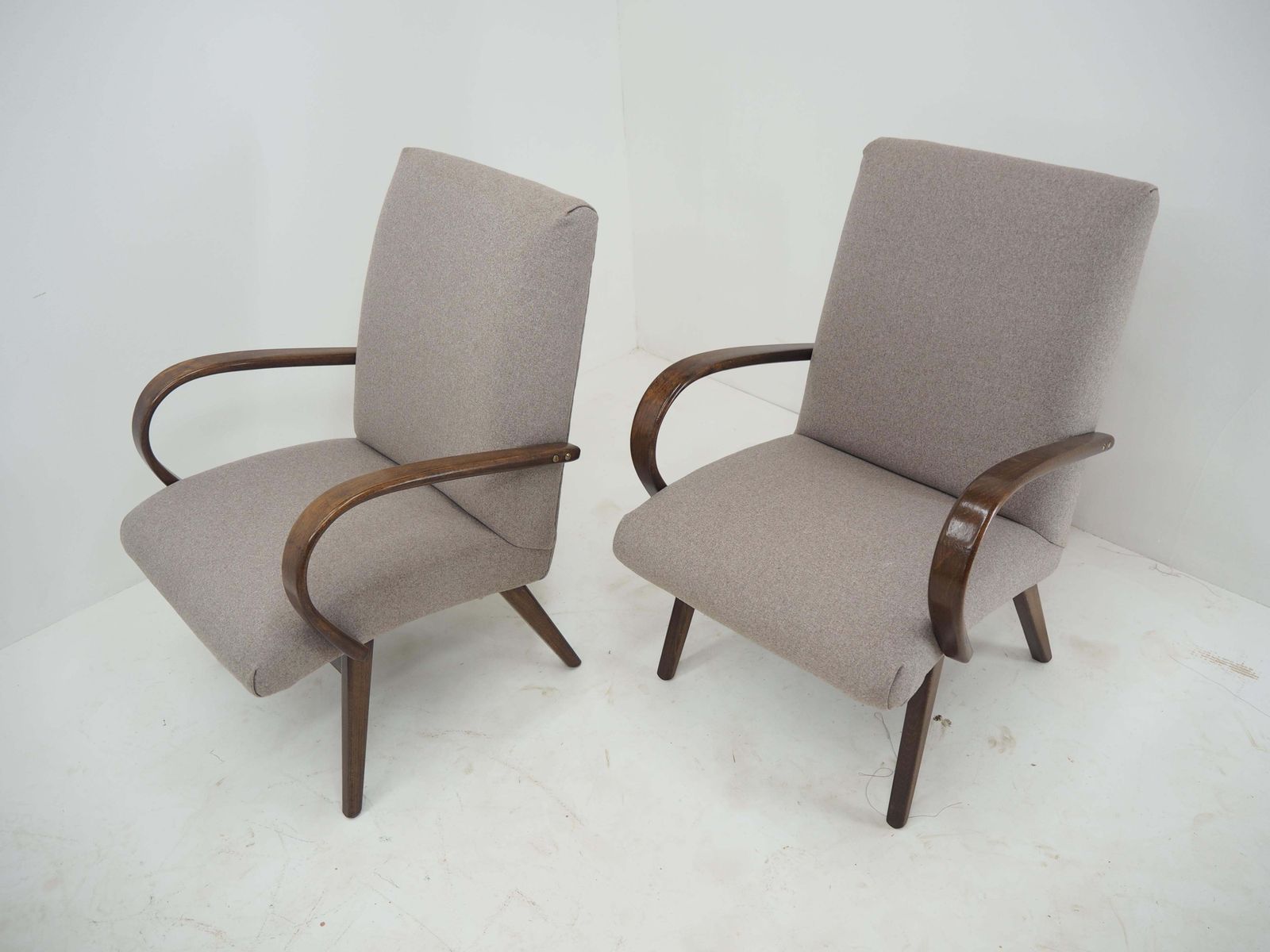photo for sale 1960s Pair Of Ton/Thonet Beech Armchairs, Czechoslovakia