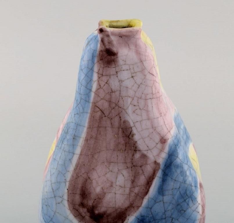 Marcello Fantoni, Italy, Unique Vase In Glazed Ceramics, 1960's photo for sale