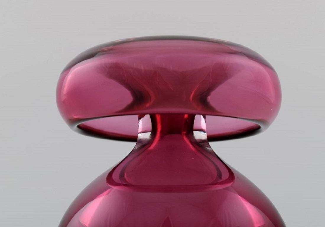 Nanny Still For Riihimäen Lasi, Vase In Pink And Clear Art Glass photo furniture