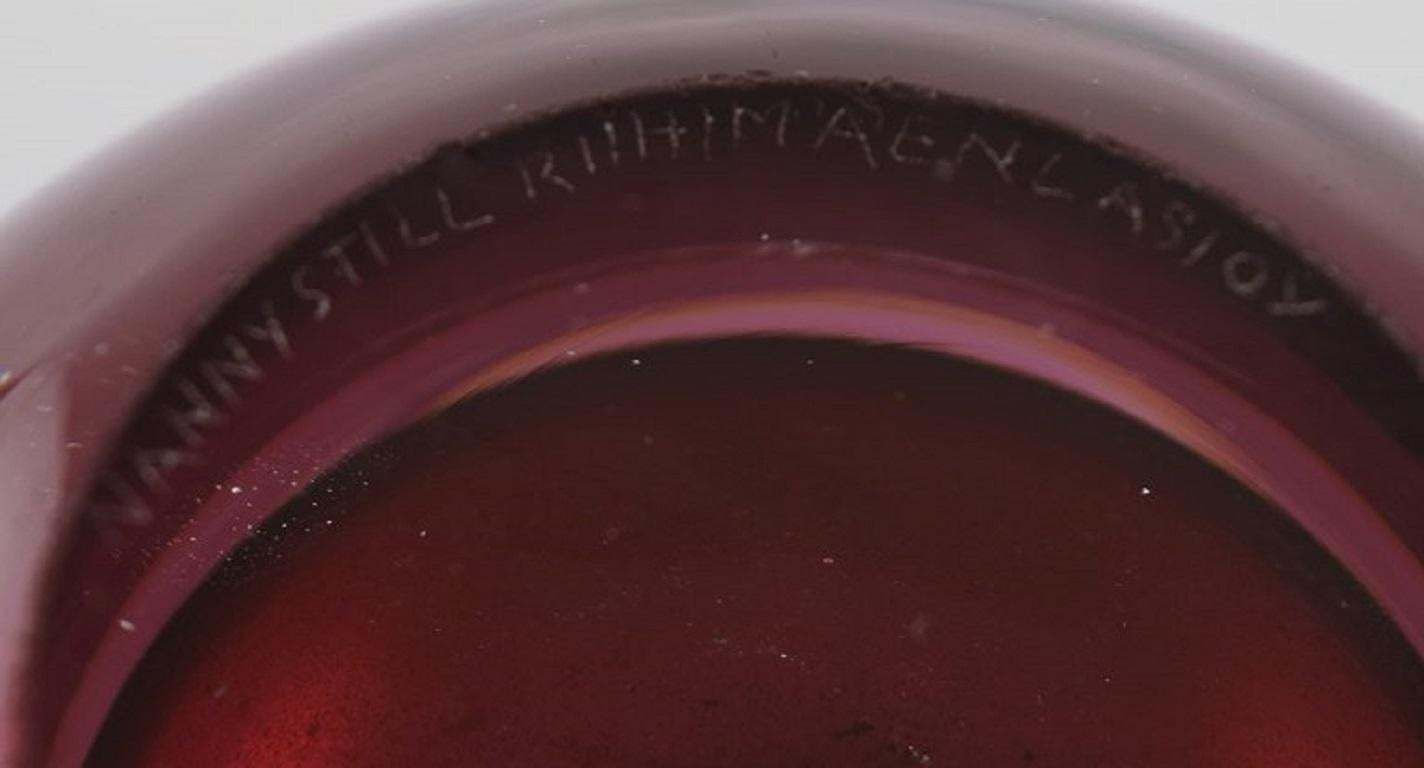 Nanny Still For Riihimäen Lasi, Vase In Pink And Clear Art Glass photo 415.0