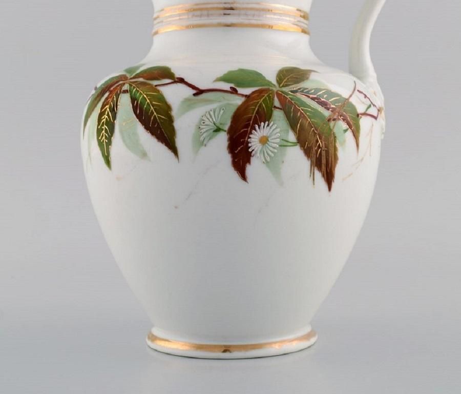 Antique Bing & Grøndahl Chocolate Jug In Porcelain Modelled With A Lion photo for sale