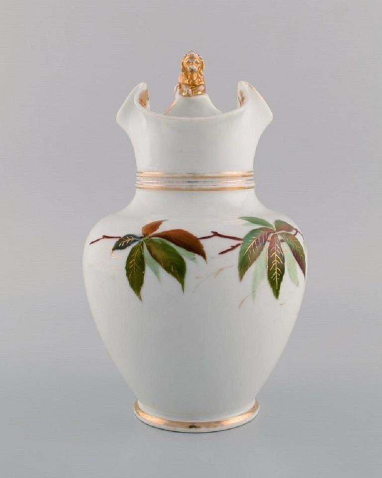 Antique Bing & Grøndahl Chocolate Jug In Porcelain Modelled With A Lion photo 370.0