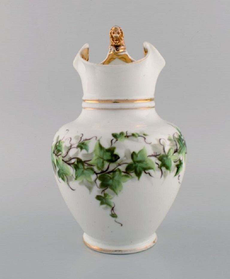Antique Bing & Grøndahl Chocolate Jug In Porcelain Modelled With A Lion photo furniture