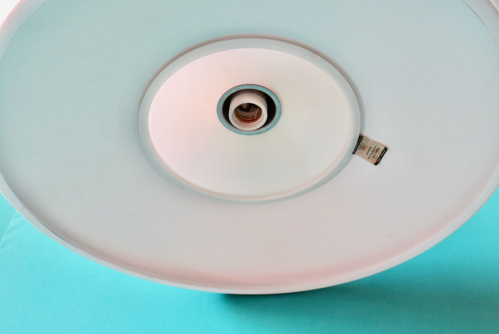 Light Blue, Black And White Pendant Lamp, Louis Poulsen. Denmark 1960 photo Lighting