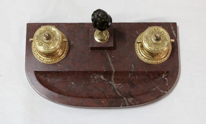photo vinterior Double Inkwell, Napoleon III Period    Mid 19th Century