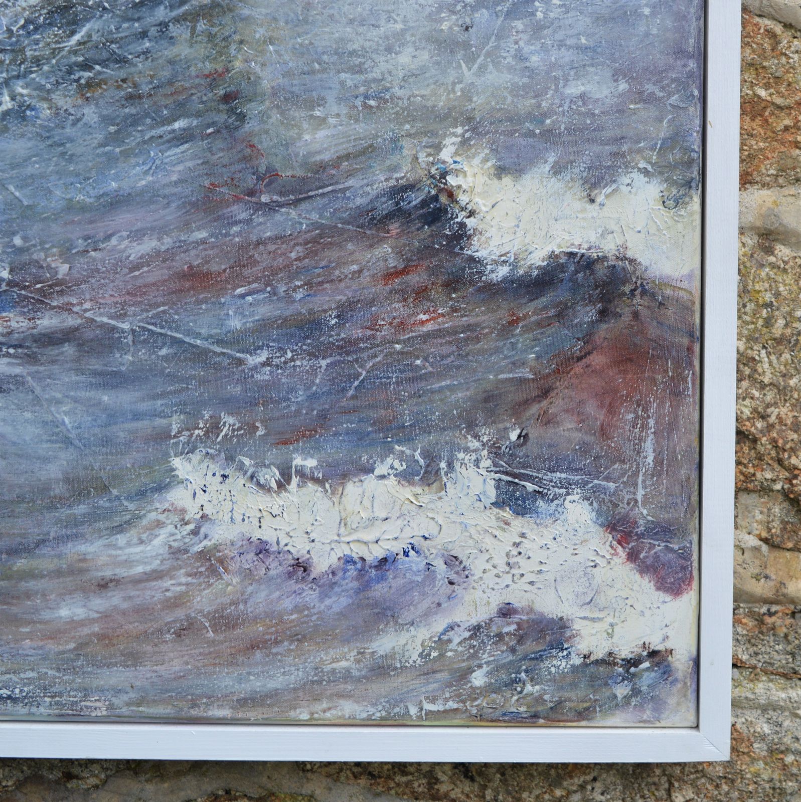 "A Reasonable Show Of Power". Large Contemporary Seascape Oil Painting By Penny Rumble photo 2750.0