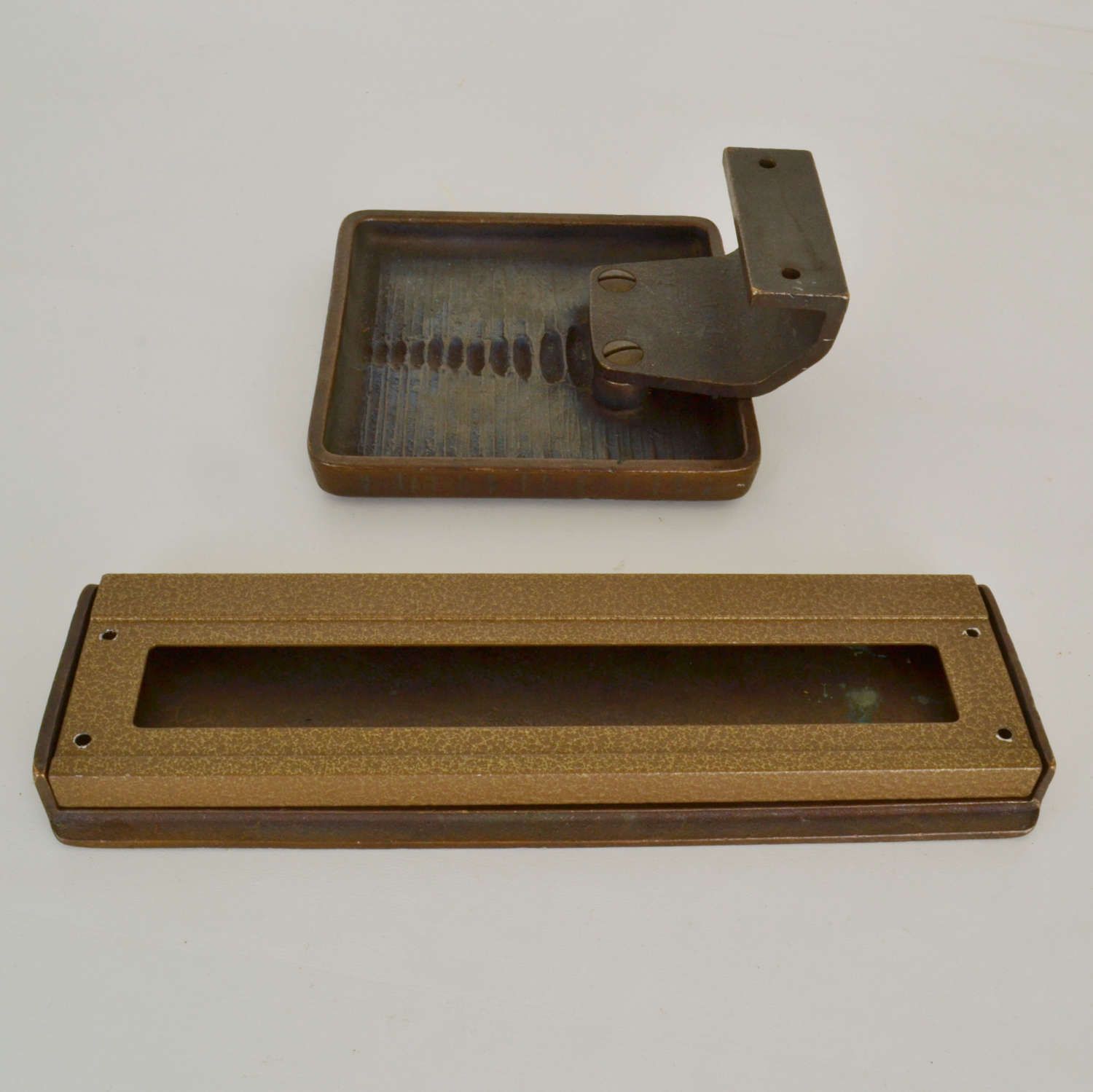 Bronze Square Push And Pull Door Handle And Letterbox photo Home Decor