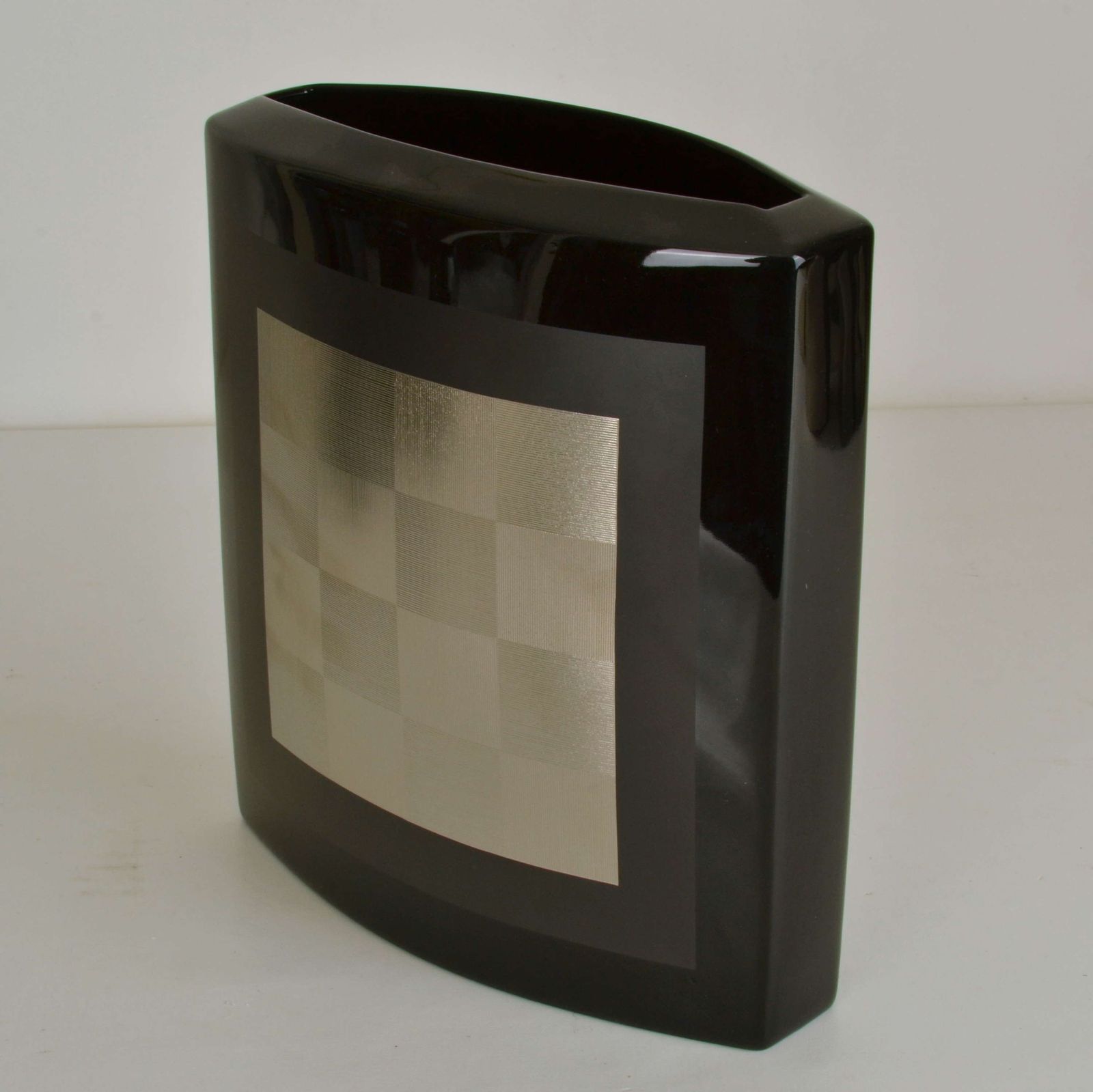 Set Of Five Porcelain Black Studio Line Vases Rosenthal By Dresler And photo vinterior