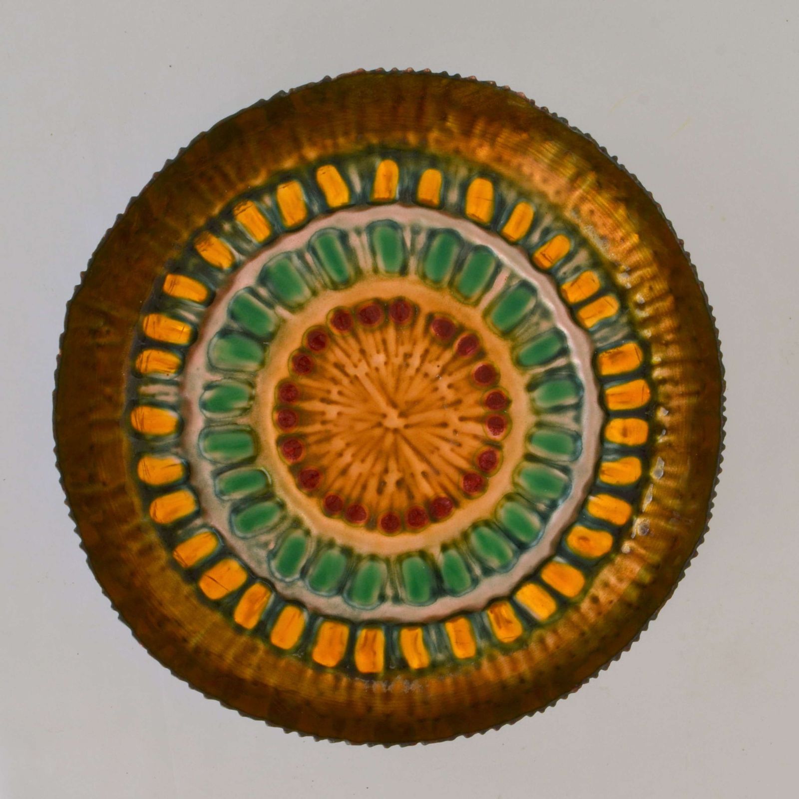 Gold Enamel Large Dish Italy 1960's In The Style Of Paolo De Poli photo Home Decor
