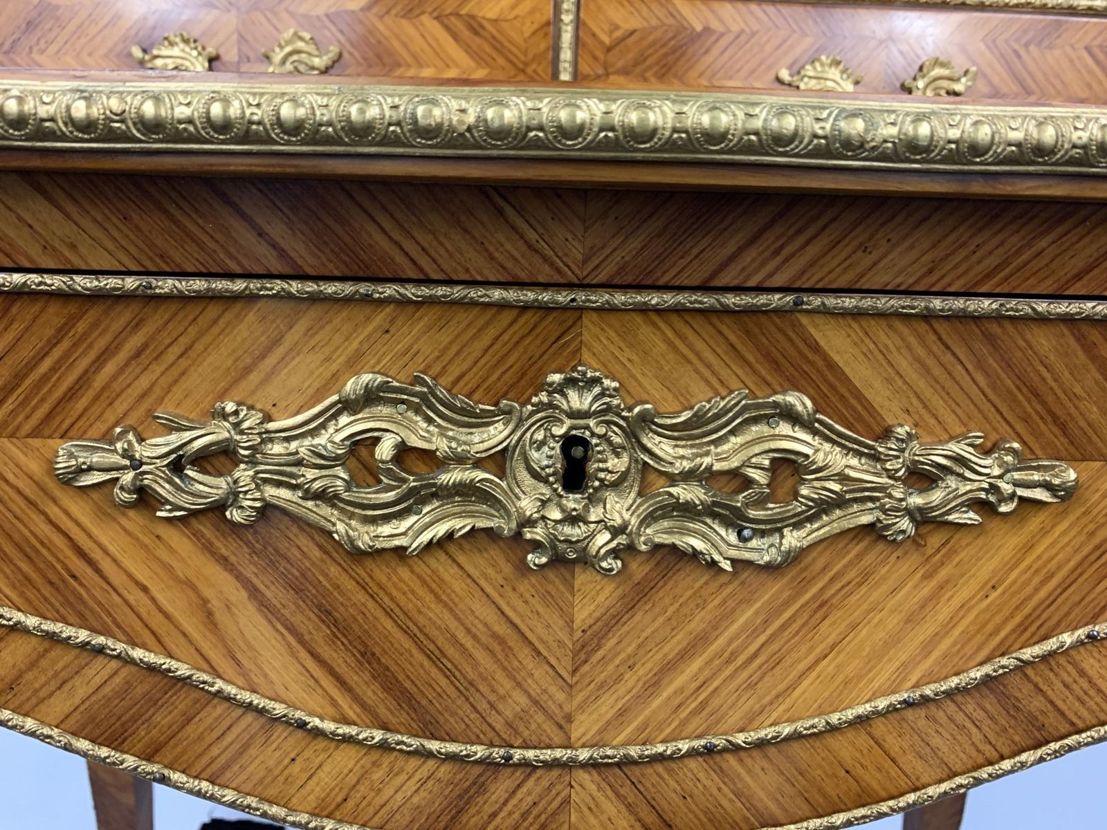 photo furniture French Kingwood, Gilt Metal And Porcelain Mounted Bonheur Du Jour, Late 19th Century