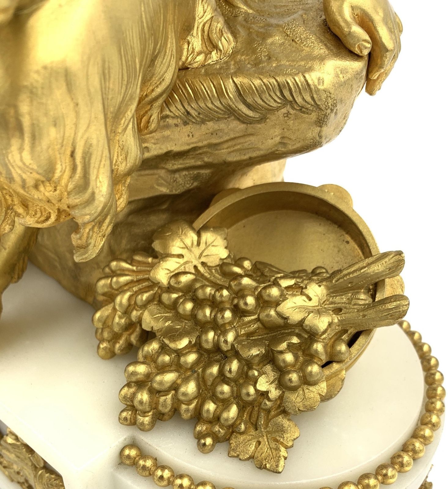 Home Decor Louis XVI Style Gilt Bronze And White Marble Clock, François Linke, France, Late 19th Century photo