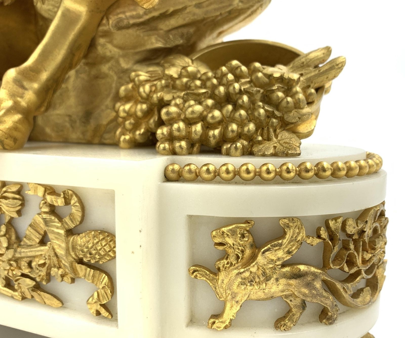 6500.0 Louis XVI Style Gilt Bronze And White Marble Clock, François Linke, France, Late 19th Century photo