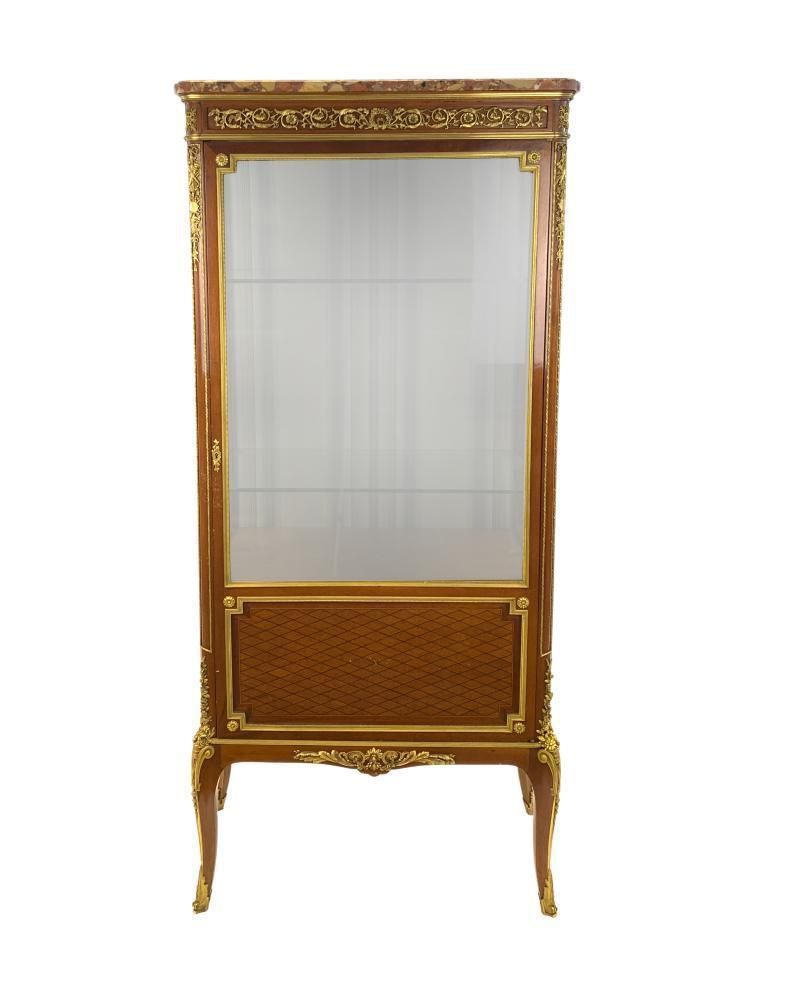 Louis XVI Style Display Cabinet With Ormolu Mounts, Maison Krieger, France, 19th Century photo furniture