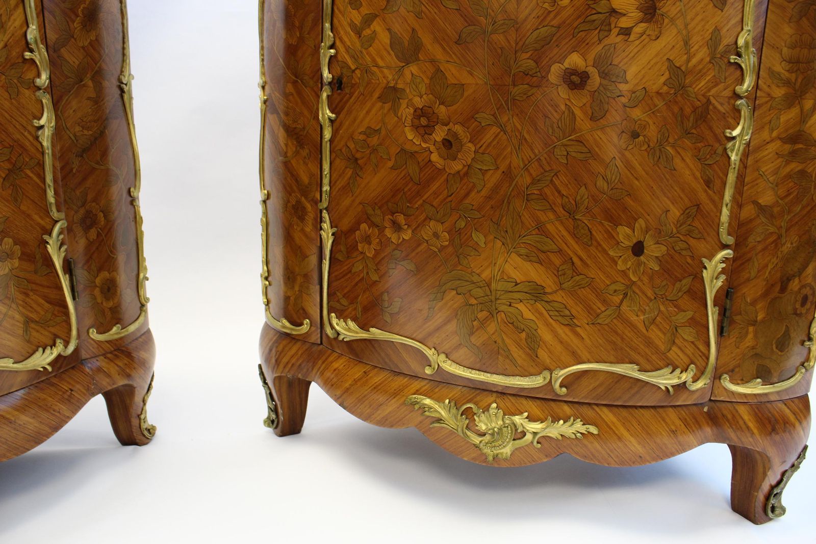 Pair Of French Parquetry Corner Cabinets, 19th Century photo Furniture