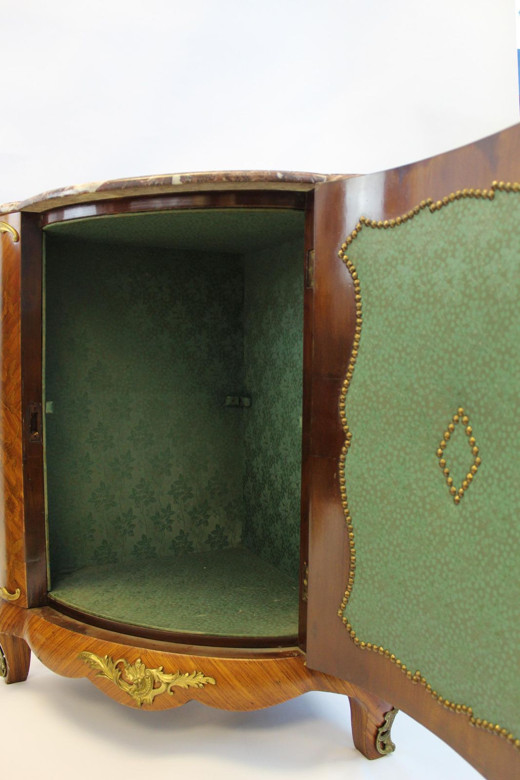 Pair Of French Parquetry Corner Cabinets, 19th Century photo vinterior