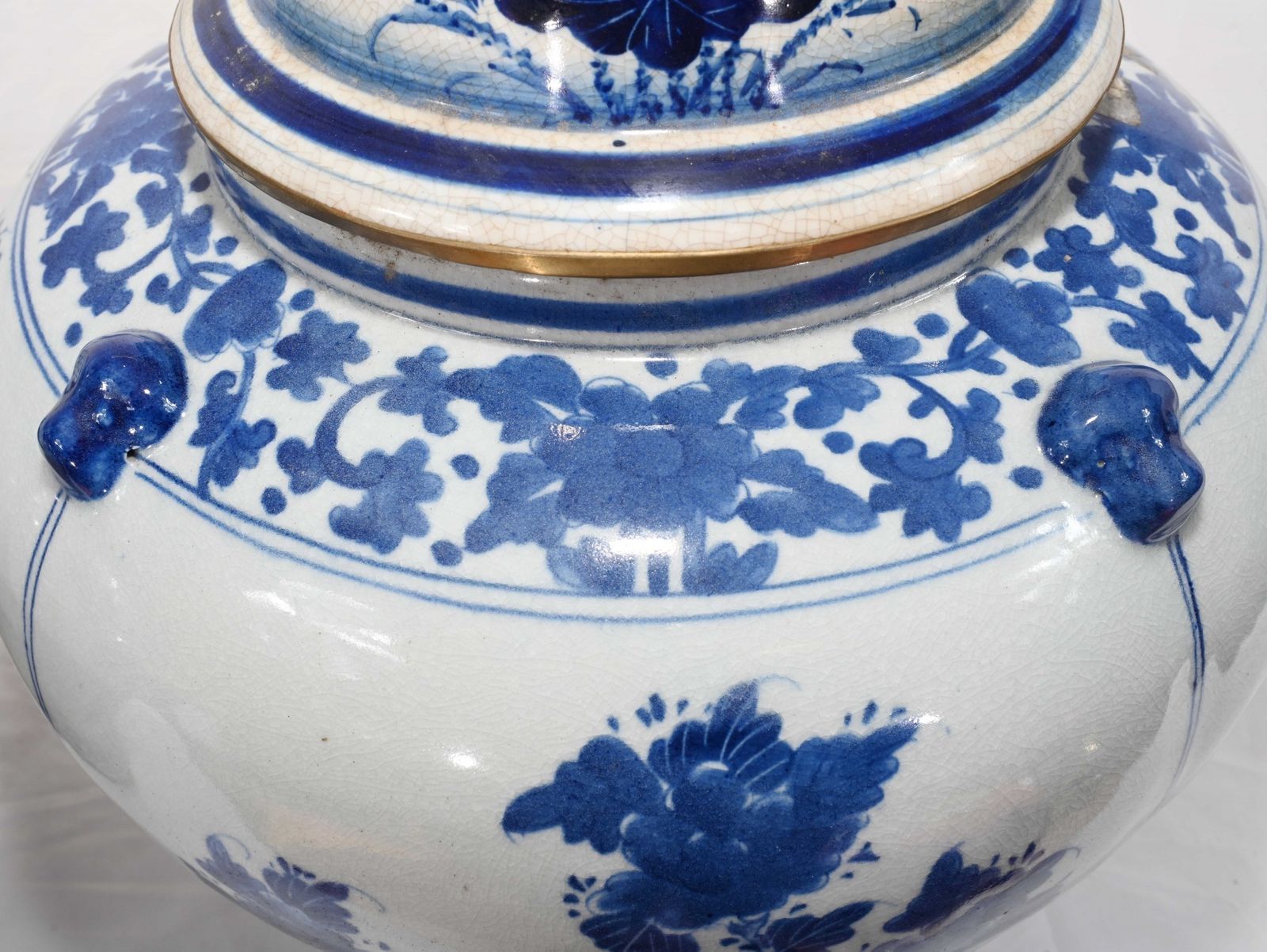 Nanking Porcelain Temple Jars Lidded Blue And White Urns photo Home Decor