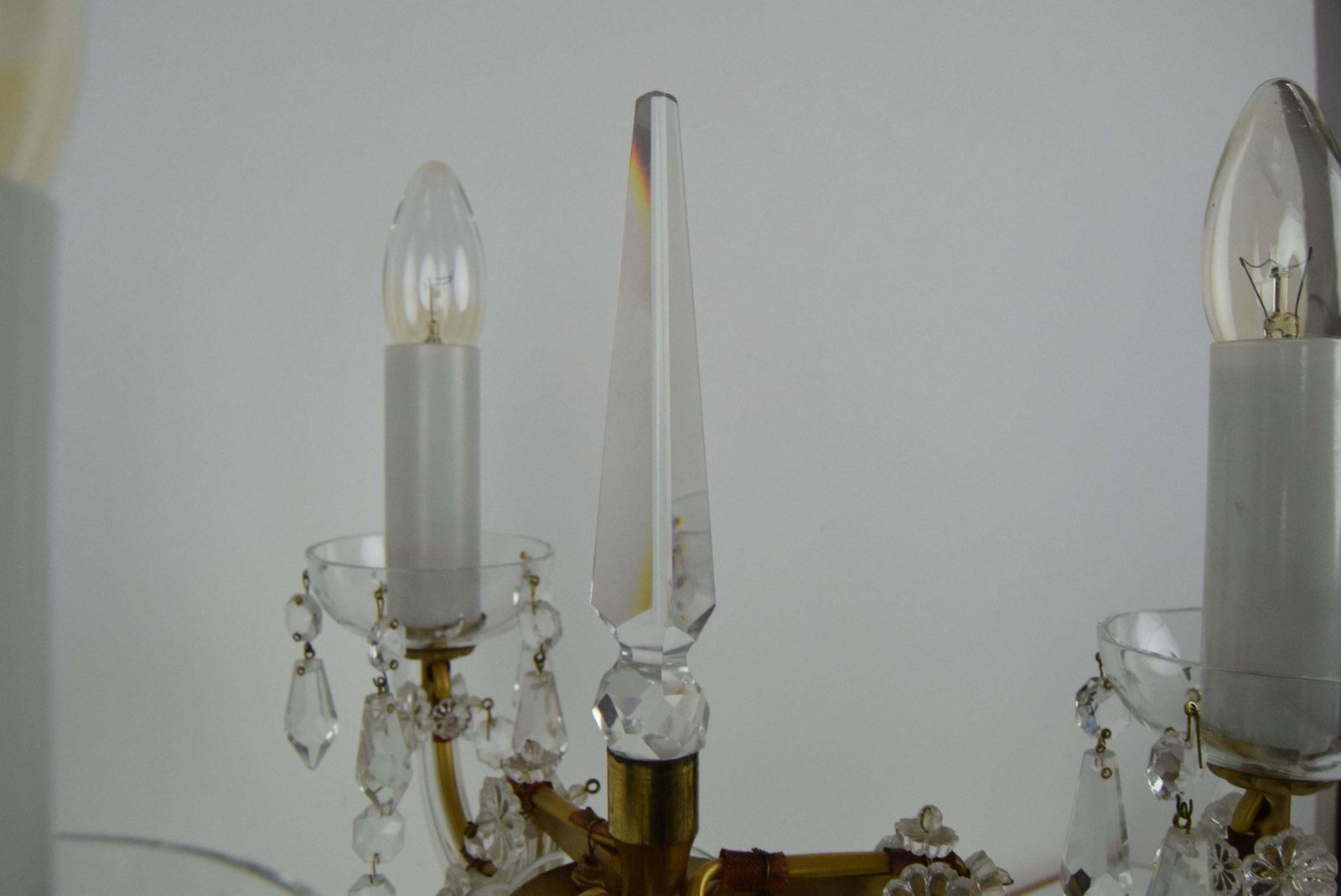 photo furniture Mid Century Crystal Glass Table Lamp By Kamenicky Senov,1960's.