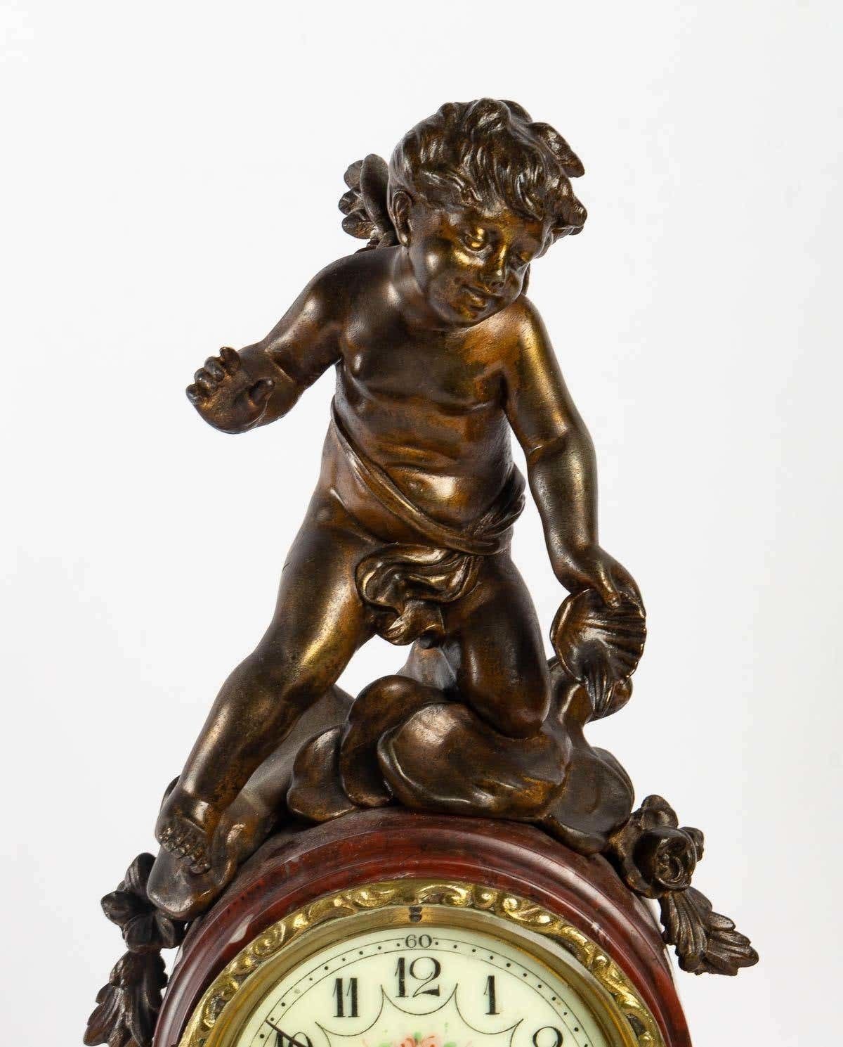 19th сentury Napoleon III Period Clock photo vintage