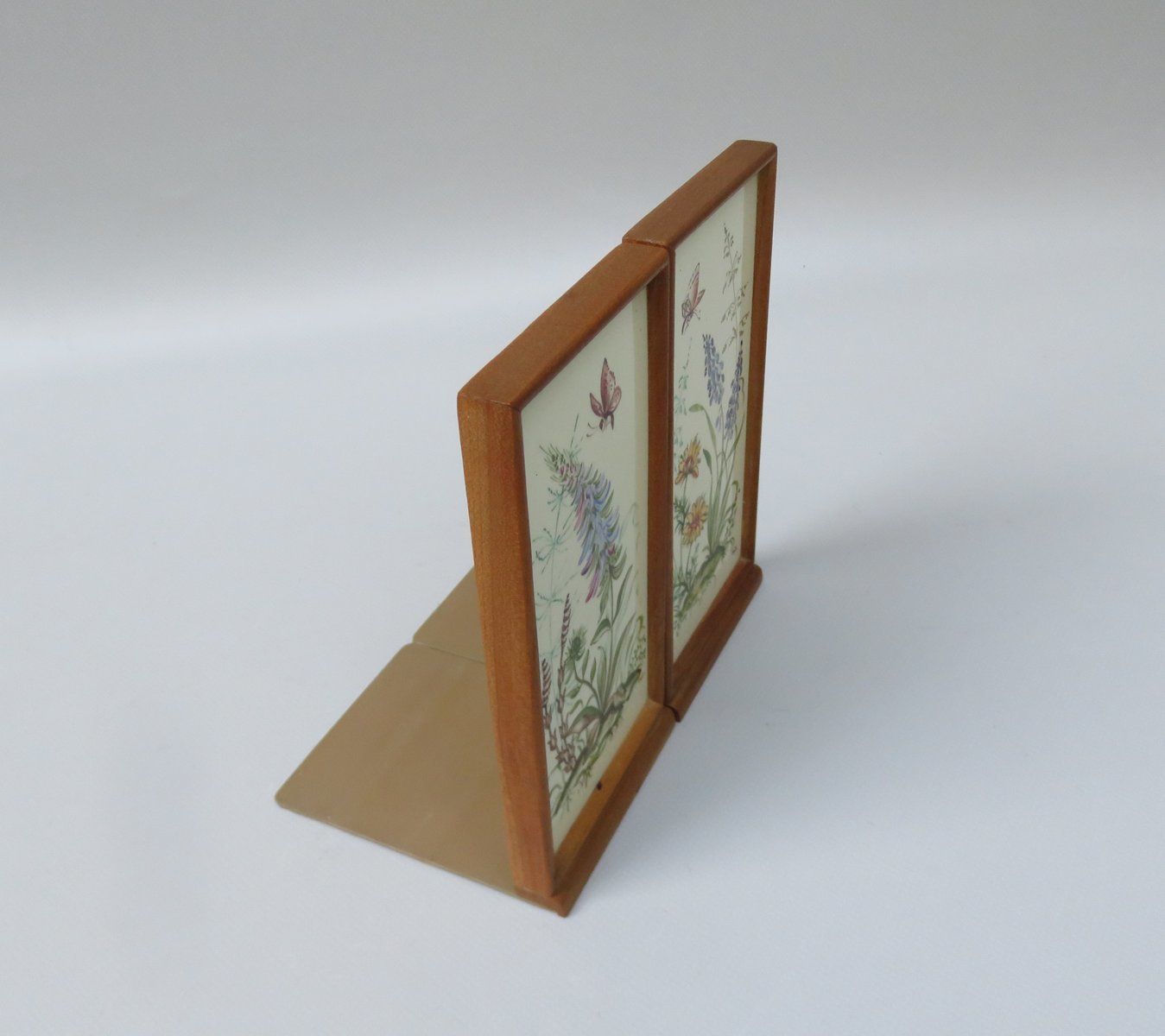Meadow Flowers, Ilse Wehe, Painting, 1950s, Ceramics, Set Of 2 photo 580.55