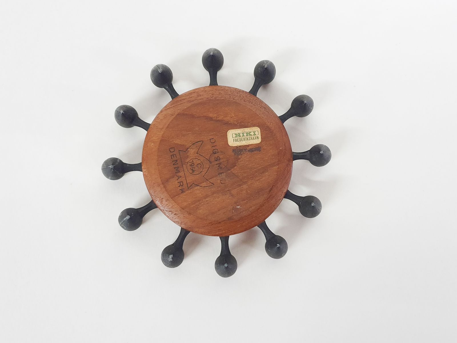 Round Teak And Metal Candleholder By Digsmed, Danish Design, 1964 photo Home Decor