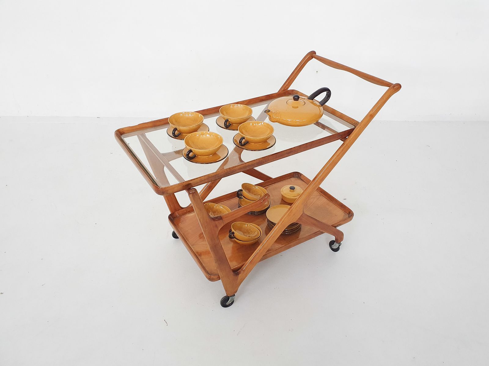 Ochre Porcelain Tableware By Roger Mourre For Dieulefit, France 1950's photo Home Decor