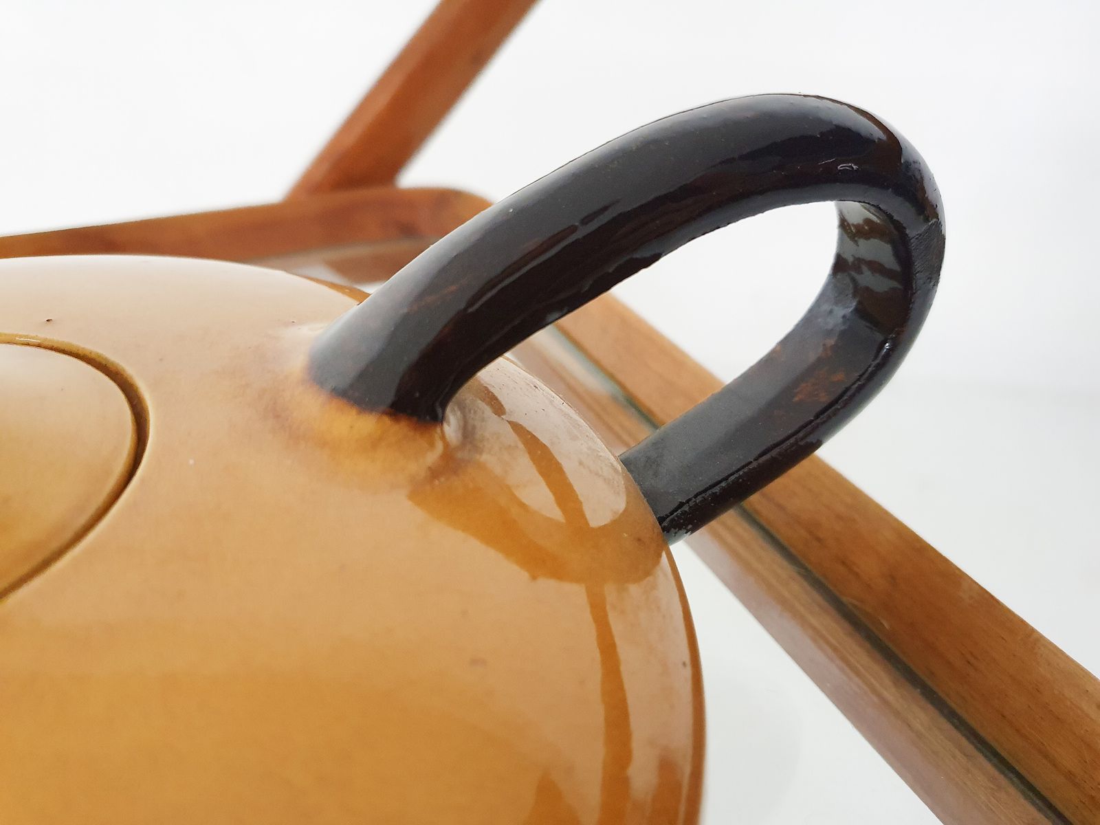 1300.4160000000002 Ochre Porcelain Tableware By Roger Mourre For Dieulefit, France 1950's photo