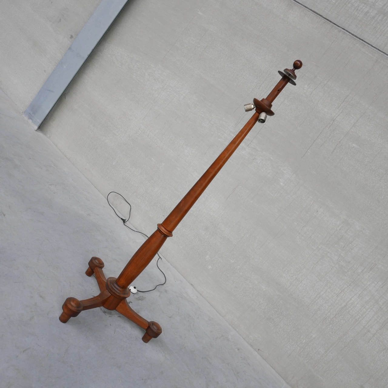 Antique Walnut French Floor Lamp photo vinterior
