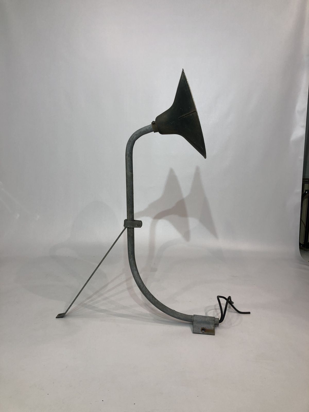 Large Brutal Industrial Wall Light #3 1950s Factory Commercial Lamp Restaurant (Three Available)