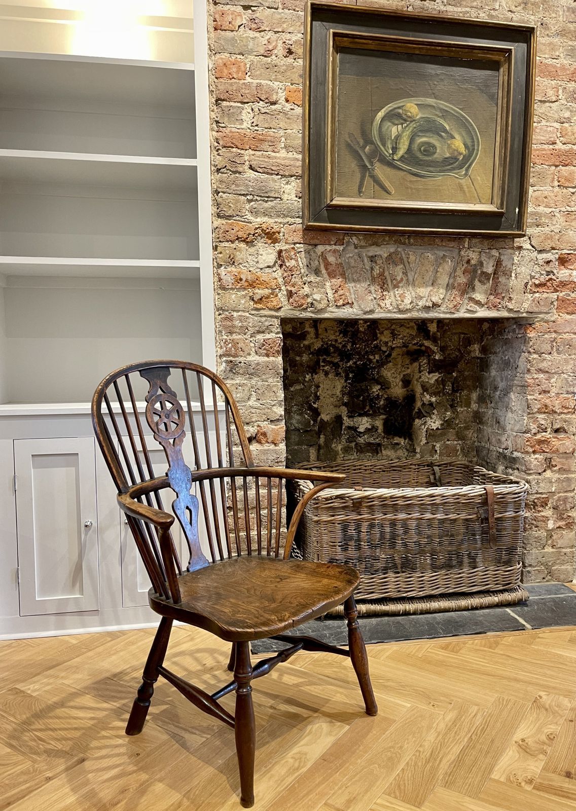 Early Antique Georgian Elm Windsor Elbow Chair photo for sale