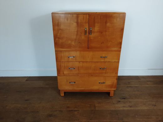 Art Deco Linen Press In A Satin Maple photo for sale