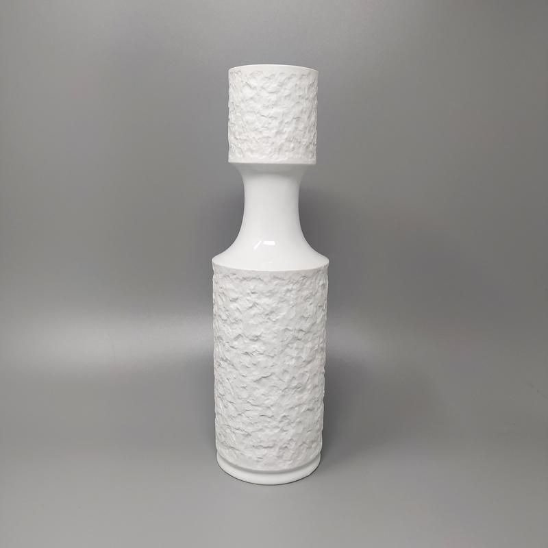 1970s Stunning Space Age White Vase In Bavaria's Porcelain. Made In Germany photo furniture