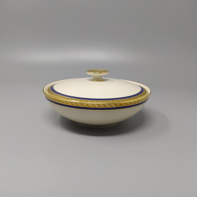 photo furniture 1950s Gorgeous White, Blue And Gold Tea Set/Coffee Set In Bavaria Porcelain. Made In Germany