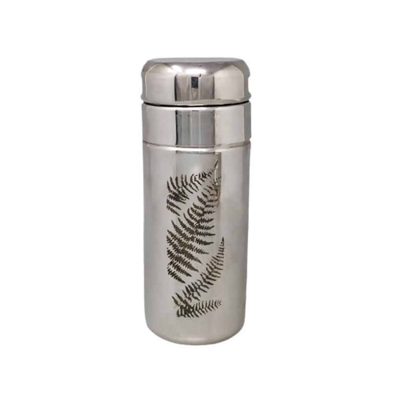 Astonishing Italian Sambonet Cocktail Shaker Graffiti Collection