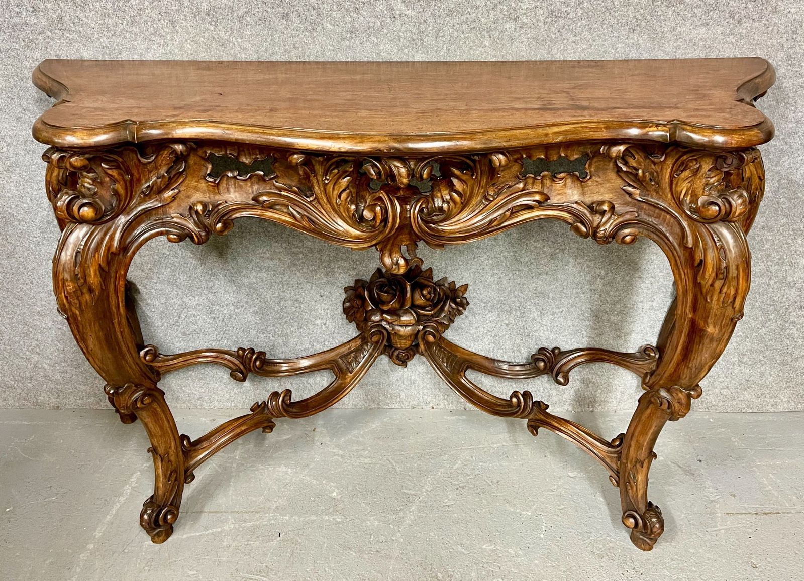 photo for sale Stunning Antique Walnut Console Table