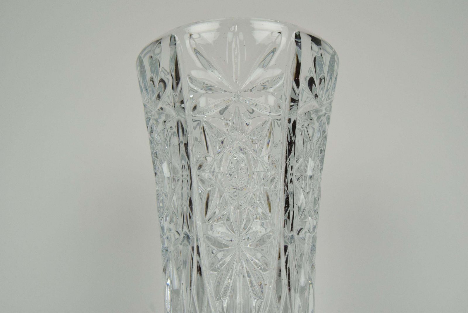 Mid Century Crystal Glass Vase,1950's photo buy