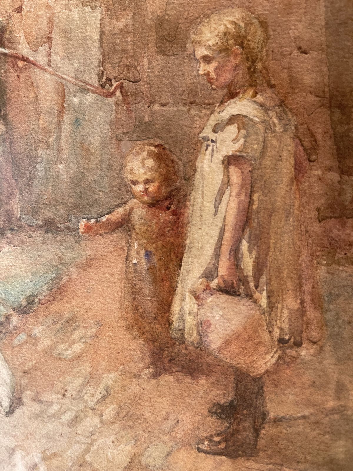 photo buy An Exceptional Watercolour By Renowned Artist E M Burgess As Featured In The V & A Dated 1908