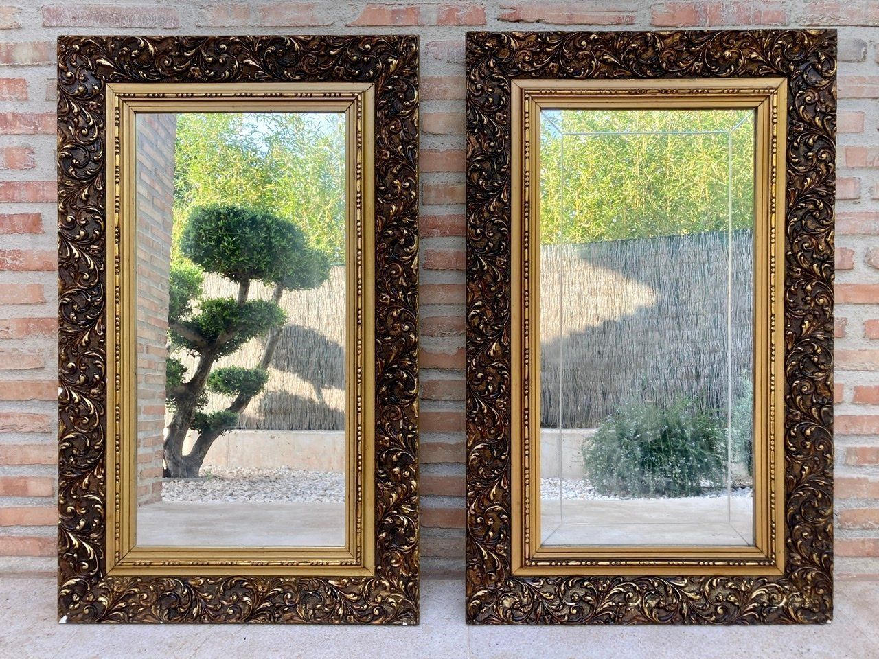 Early 20th Century Spanish Beveled Mirrors With Gold Frames, Set Of 2 photo Home Decor