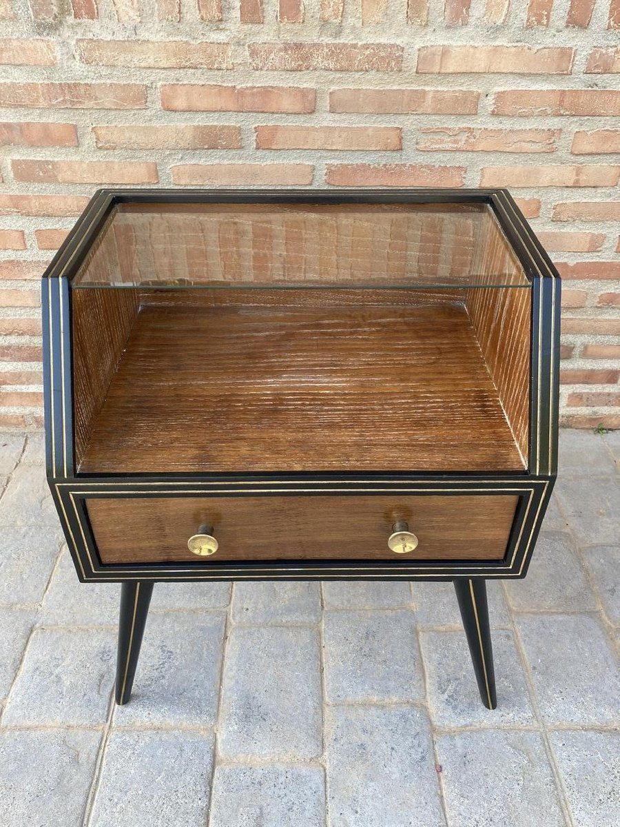 1862.0 Mid Century Italian Glass Nightstands, 1960s, Set Of 2 photo