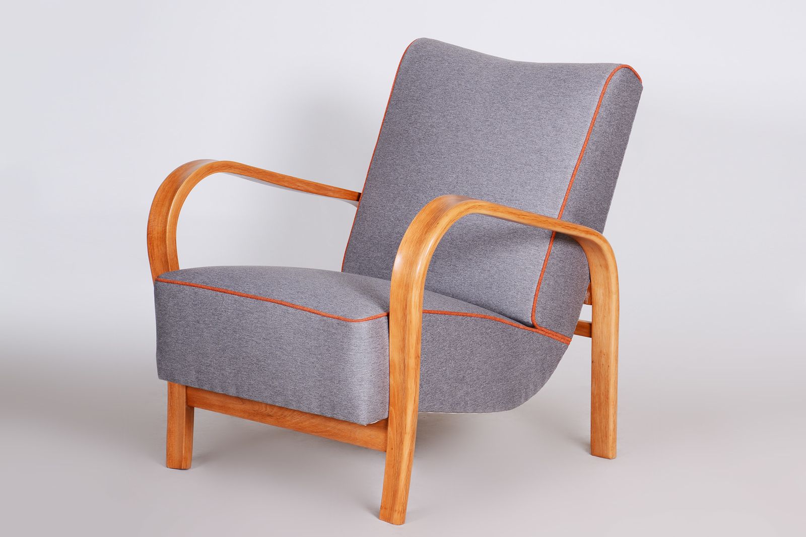 Art Deco Armchair Made In 1930s Czechia. Beech. Designed By Koželka And Kropáček photo vinterior