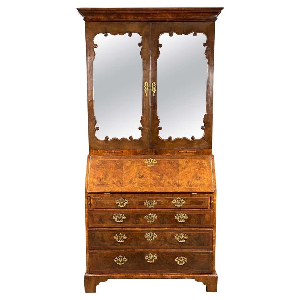 18th Century English George II Walnut Secretary Bookcase photo furniture
