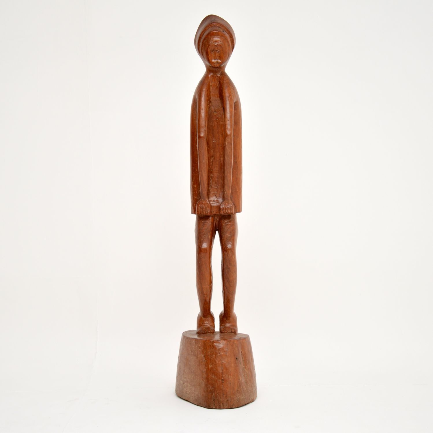 Jamaican Carved Walnut Sculpture By K. Tekroade photo furniture