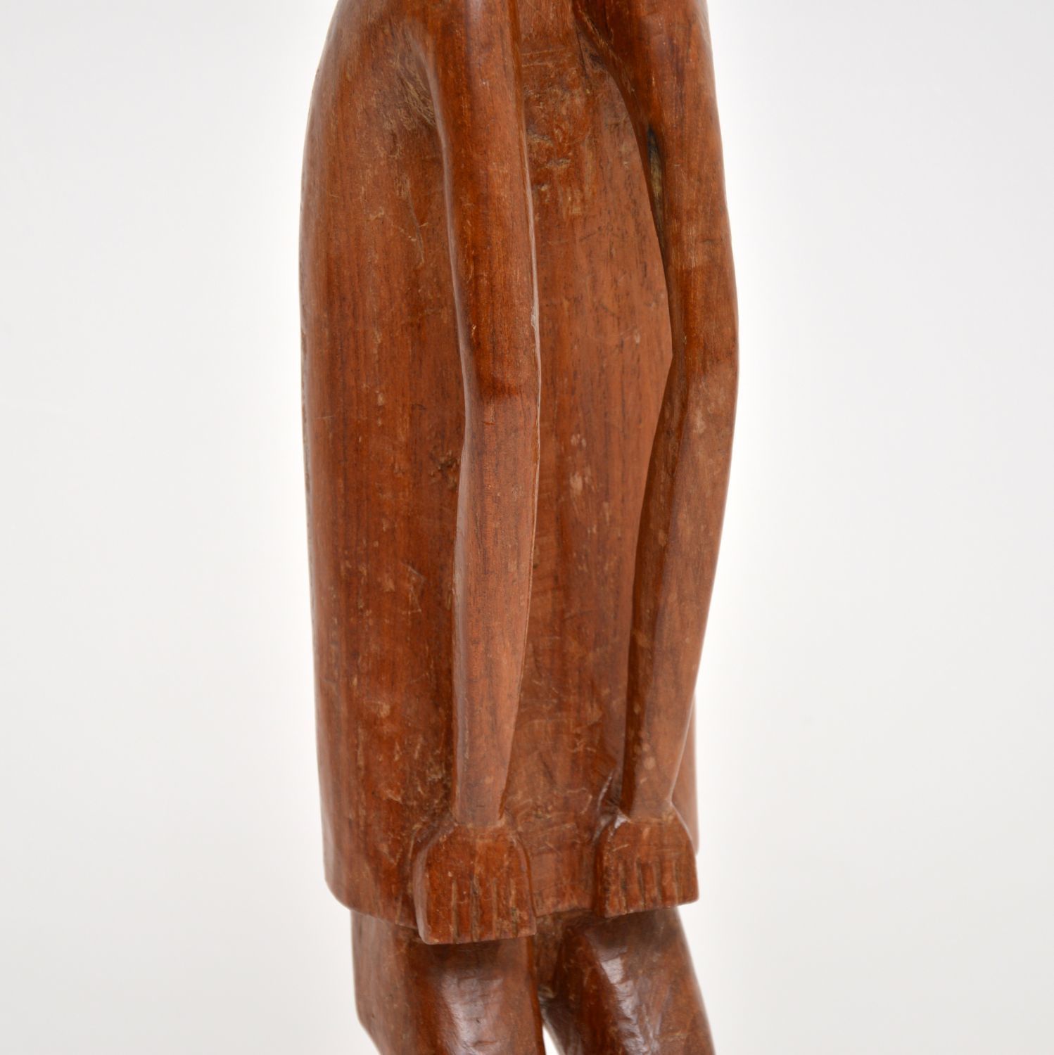 Jamaican Carved Walnut Sculpture By K. Tekroade photo vinterior