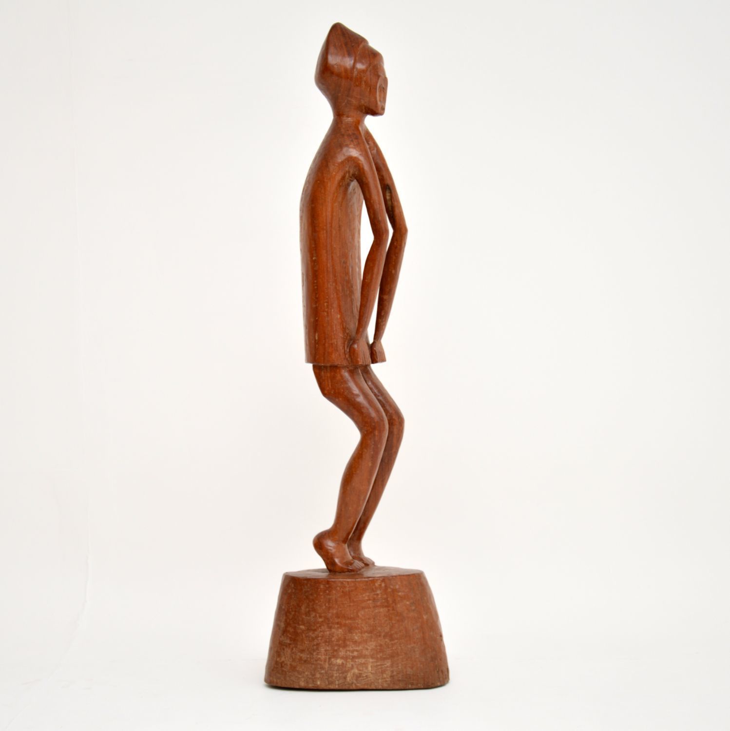 photo for sale Jamaican Carved Walnut Sculpture By K. Tekroade