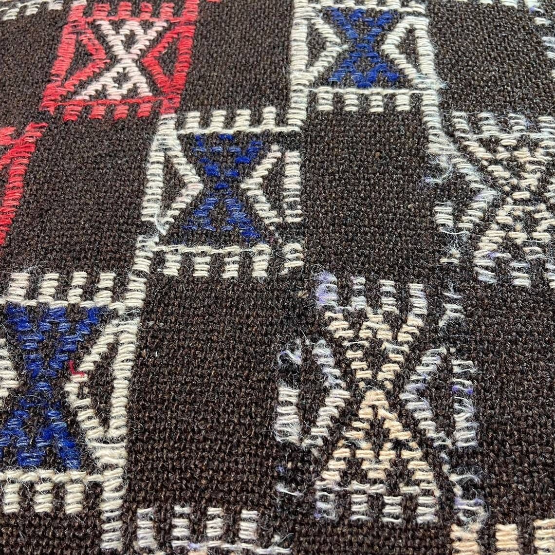 Anatolian Handwoven Kilim Pillow Cushion Cover Kilim Pillow Cover Tribal Pillow Ethnic Kelim Kissenbezug  60x60 Cm Kilim Cushion Cover photo vintage