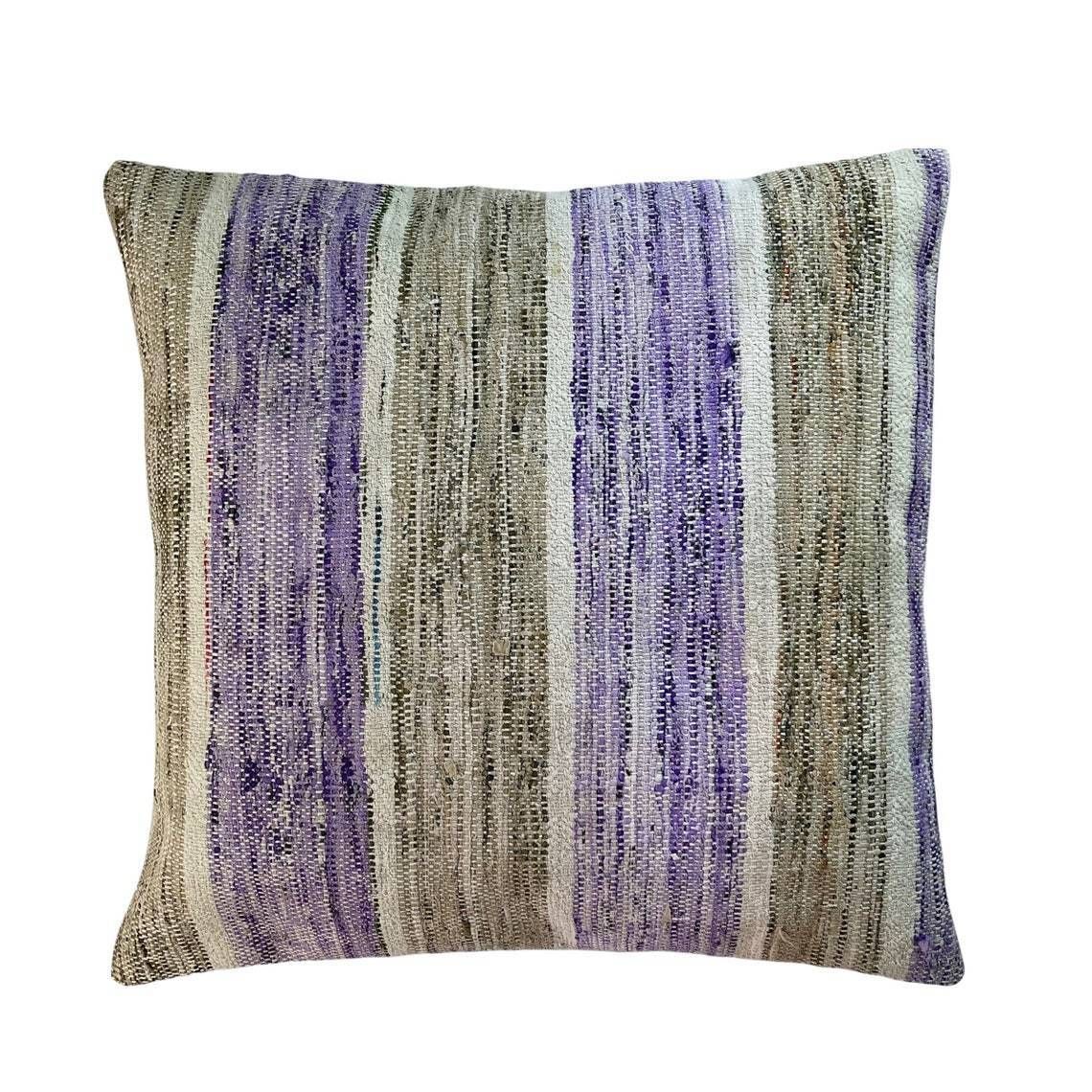 Anatolian Handwoven Kilim Pillow Cushion Cover Kilim Pillow Cover Tribal Pillow Ethnic Kelim Kissenbezug  60x60 Cm Kilim Cushion Cover